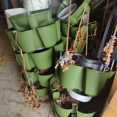 Stackable Planter Trays Collection Green Stalk Brand with Wheeled Flat Dollies, Buckets, and More (MB)