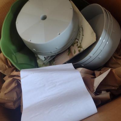 Stackable Planter Trays Collection Green Stalk Brand with Wheeled Flat Dollies, Buckets, and More (MB)