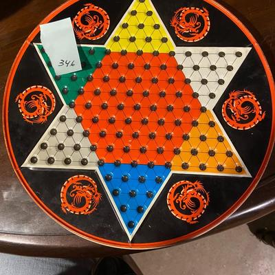 Vintage and Retro Ohio Art Chinese Checker and Checkers Tin