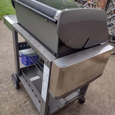 Gas Outdoor Weber Grill Genesis II Propane Tank with Canvas Cover