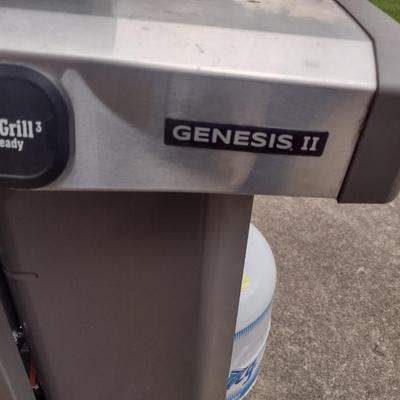 Gas Outdoor Weber Grill Genesis II Propane Tank with Canvas Cover