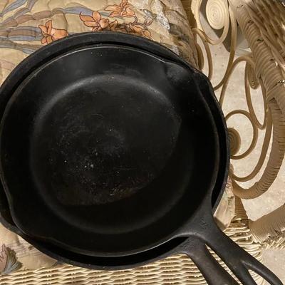 Lot of Cast Iron Pans and Trivet