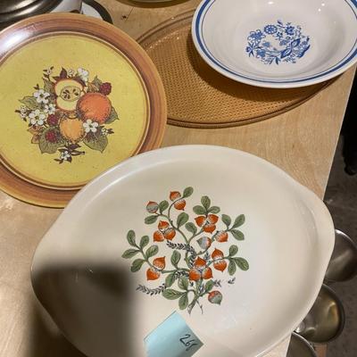 Lot of Assorted Vintage Ceramic, Melamine, and and Glass Plates