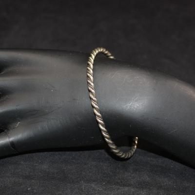 925 Sterling Wound Cuff Bracelet 14.4g