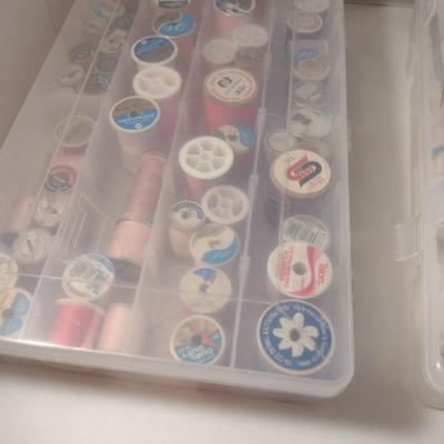 Collection of Thread and Seven Organizer Boxes