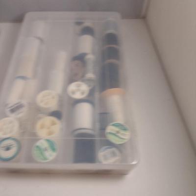 Collection of Thread and Seven Organizer Boxes