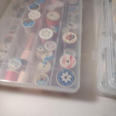 Collection of Thread and Seven Organizer Boxes