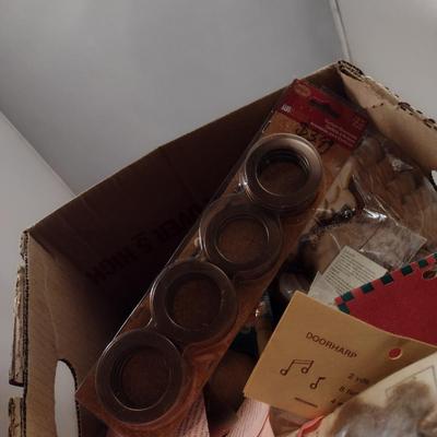 Box of Assorted Crafting Supplies