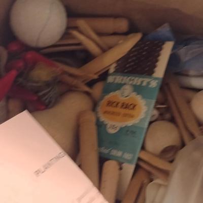 Box of Assorted Crafting Supplies