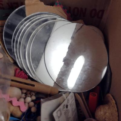Box of Assorted Crafting Supplies
