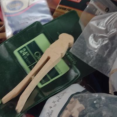 Box of Assorted Crafting Supplies