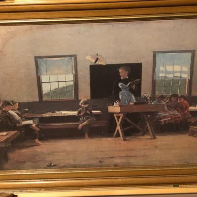 Framed Print/Reproduction of "The Country School" by Windslow Homer