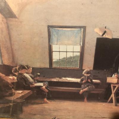 Framed Print/Reproduction of "The Country School" by Windslow Homer