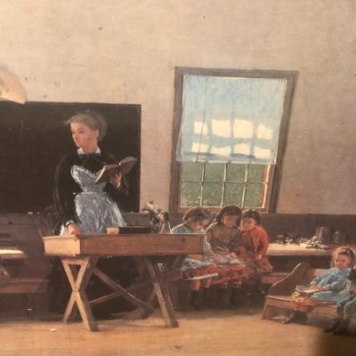 Framed Print/Reproduction of "The Country School" by Windslow Homer