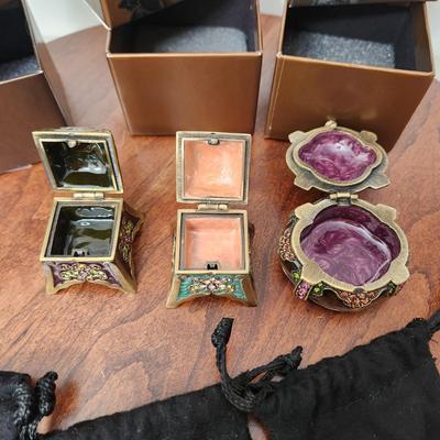 Lot of 3 Jay Strongwater Pill Trinket Boxes