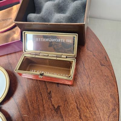 Lot of 3 Jay Strongwater Compact Mirrors & Lipstick wMirror case