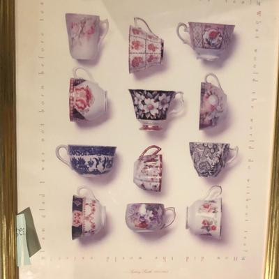 Framed Tea Cup Poster