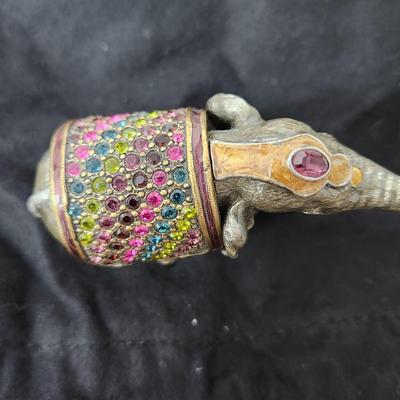 Jay Strongwater Baby Elephant Pill Trinket Holder Box