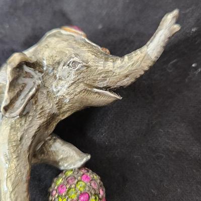 Jay Strongwater Baby Elephant Pill Trinket Holder Box