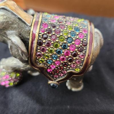 Jay Strongwater Baby Elephant Pill Trinket Holder Box
