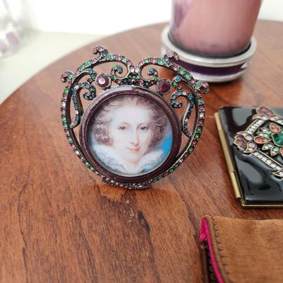 Lot of 6 Jay Strongwater Designs Small Picture Frames , Pill Trinket box, Tiny Mirror,