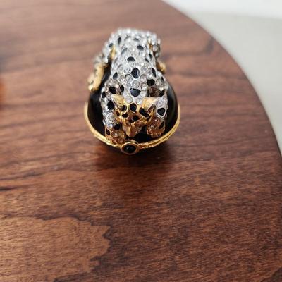 Jay Strongwater Leopard Pill Trinket Holder