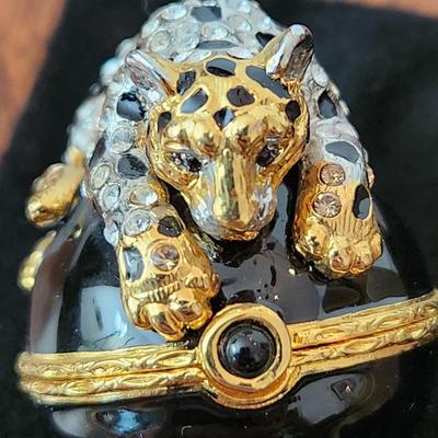 Jay Strongwater Leopard Pill Trinket Holder