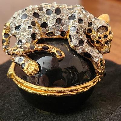 Jay Strongwater Leopard Pill Trinket Holder