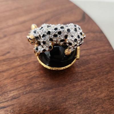 Jay Strongwater Leopard Pill Trinket Holder