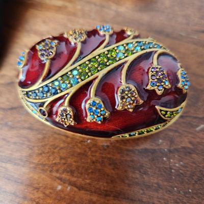 Jay Strongwater Red Trinket Holder