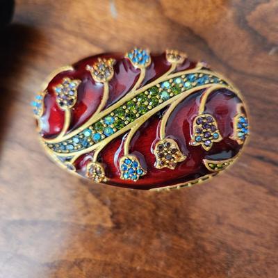 Jay Strongwater Red Trinket Holder