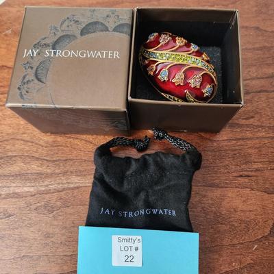 Jay Strongwater Red Trinket Holder