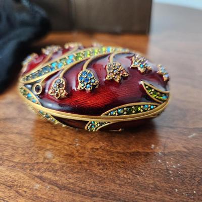 Jay Strongwater Red Trinket Holder