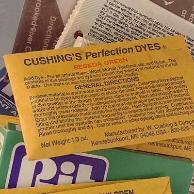 Assorted Fabric Dyes- Rit, Deka, Cushing's, and Basket Tree