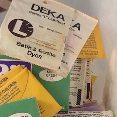 Assorted Fabric Dyes- Rit, Deka, Cushing's, and Basket Tree