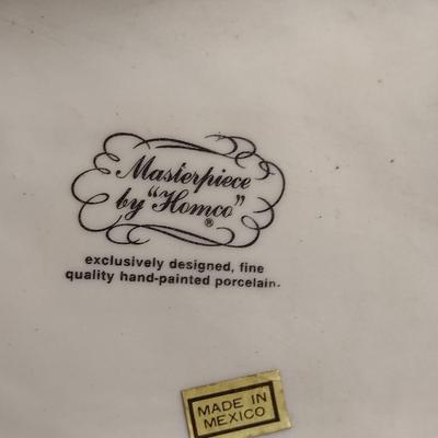 Two Hand Painted Homco Porcelain Figurines- Fox and Raccoon