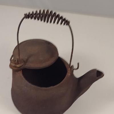 Antique Wagner Ware Miniature Cast Iron Tea/Humidifier Pot