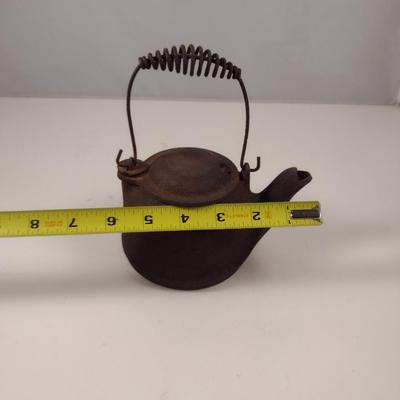 Antique Wagner Ware Miniature Cast Iron Tea/Humidifier Pot
