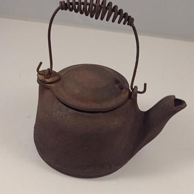 Antique Wagner Ware Miniature Cast Iron Tea/Humidifier Pot