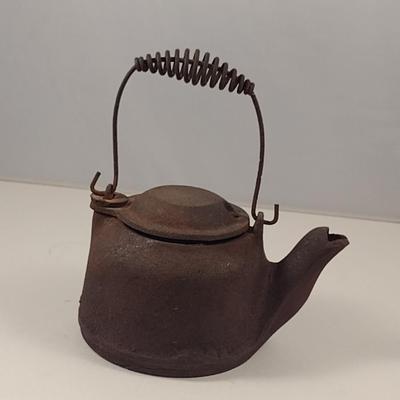 Antique Wagner Ware Miniature Cast Iron Tea/Humidifier Pot