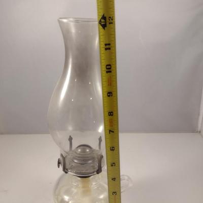 Clear Glass Oil Lamp with Hurricane Shade