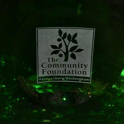 Green BLENCO Glass 'The Community Foundation' Bud Vase 8