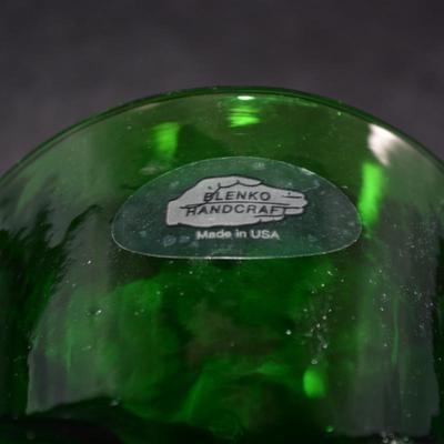 Green BLENCO Glass 'The Community Foundation' Bud Vase 8
