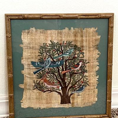 Framed Tree Of Life On Papyrus Paper -EGYPT