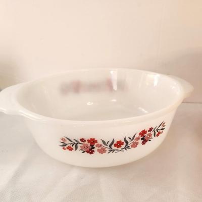 Lot #33 Vintage Pyrex Mixing Bowl & Smaller Fire King Bowl