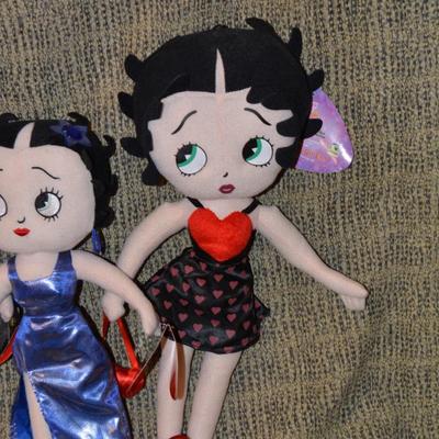 Lot of 4 ‘Betty Boop’ Plush Dolls 15”/17”