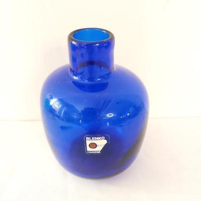 Lot #36 BLENKO Glass Cobalt Vase