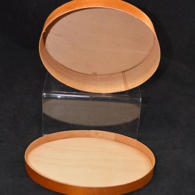 Small Shaker Style Oval Box w/ Copper Tacks 8”x6”x3”
