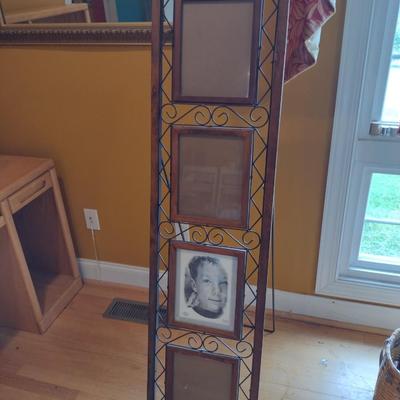Floor Standing Easel Style Photo Frame with Scroll Design