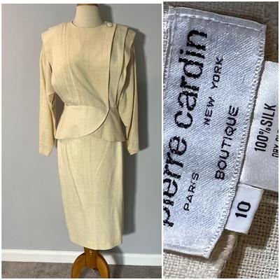 Vintage Pierre Cardin Raw Silk Womens Suit